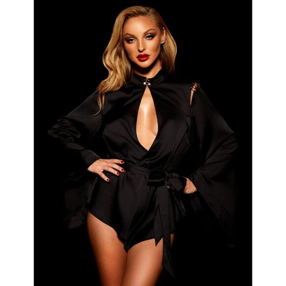 NWT Honey Birdette Melissa Black Romper- Size M - Picture 3 of 7